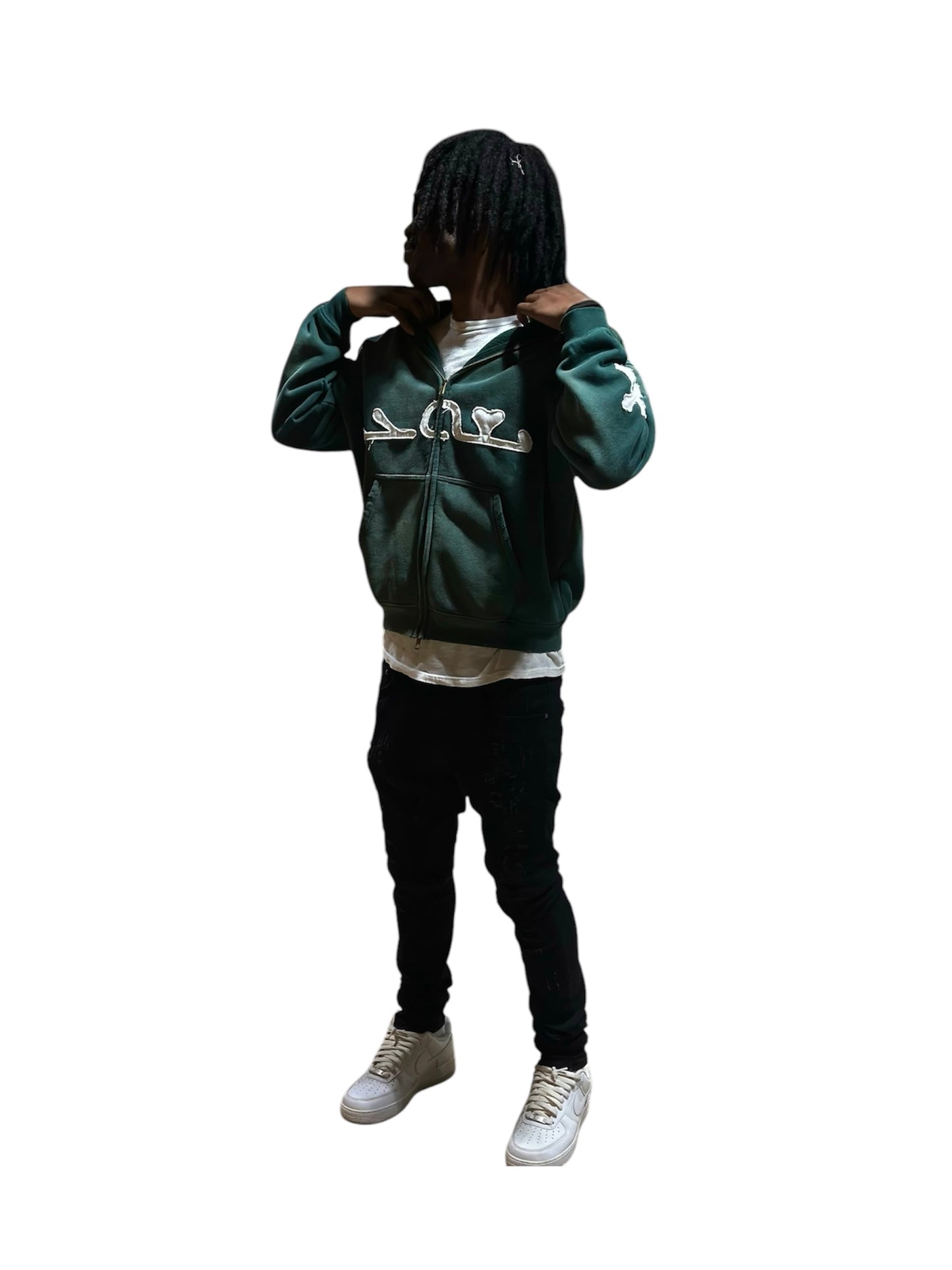 (Green) "Let Go And Let God" Zip - Up