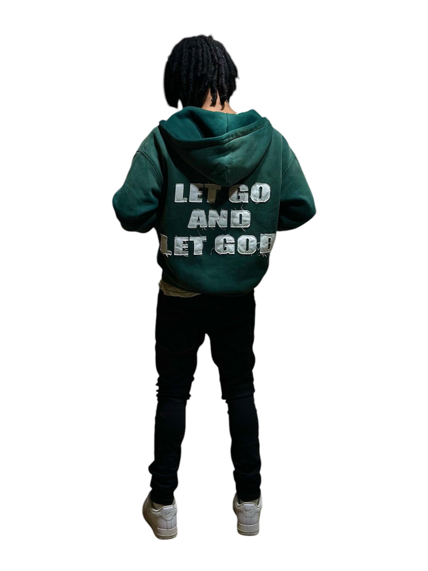 (Green) "Let Go And Let God" Zip - Up