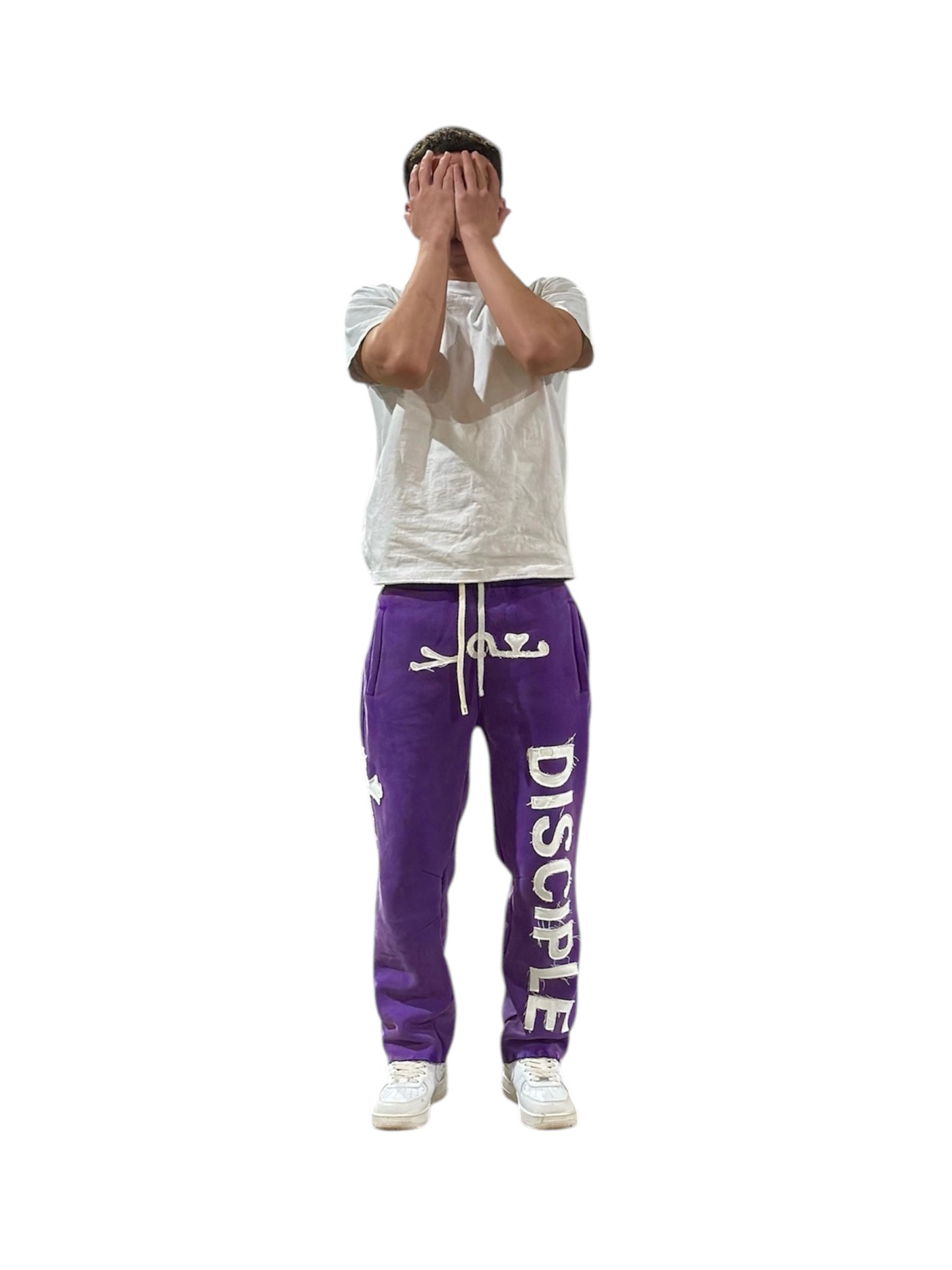 (PURPLE) "DISCIPLE" SWEATS