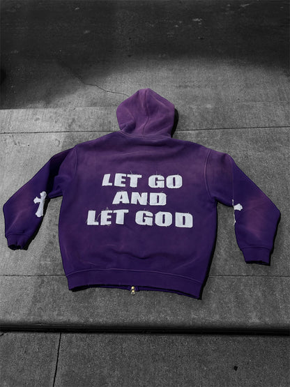 "LET GO AND LET GOD" ZIP-UP